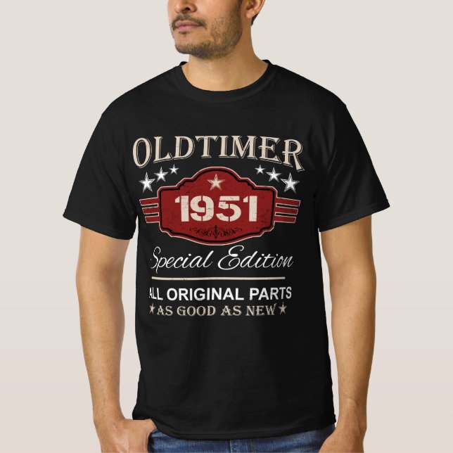 Vintage 1951 Retro Birthday - Oldtimer Gift T-Shirt (Front)
