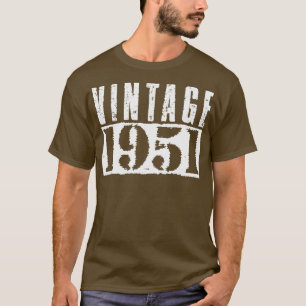 Vintage 1951 Vintage White Text T-Shirt