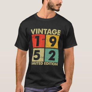 Vintage 1952 70Th Birthday Gift Men Women 70 Years T-Shirt