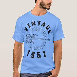 Vintage 1952 Birthday Limited Edition Guitar Music T-Shirt