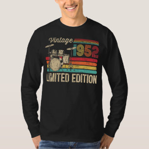 Vintage 1952 Drums 71th Birthday Drummer T-Shirt