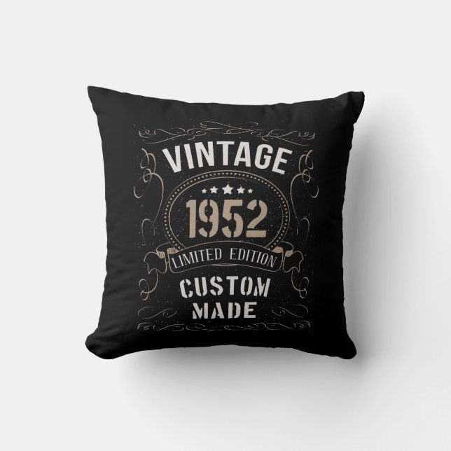 Vintage 1952 Limited Edition Custom made Cushion (Front)