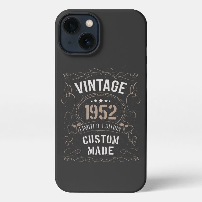 Vintage 1952 Limited Edition Custom made iPhone Case (Back)