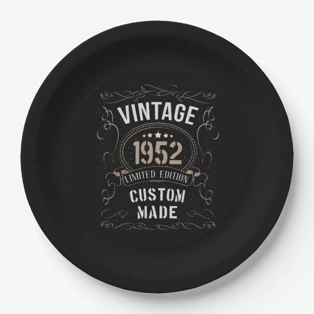 Vintage 1952 Limited Edition Custom made Paper Plate (Front)