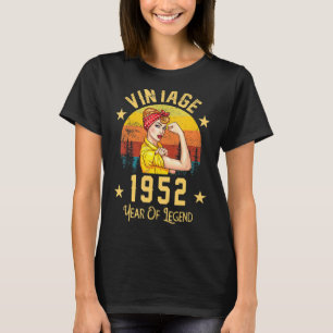 Vintage 1952 Year Of Legend Birthday 70 T-Shirt