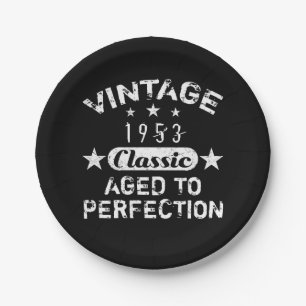 Vintage 1953 70th Birthday Paper Plate