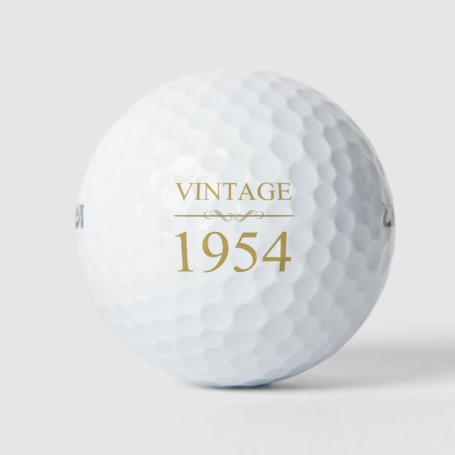 Vintage 1954 70th Birthday Golf Balls (Front)