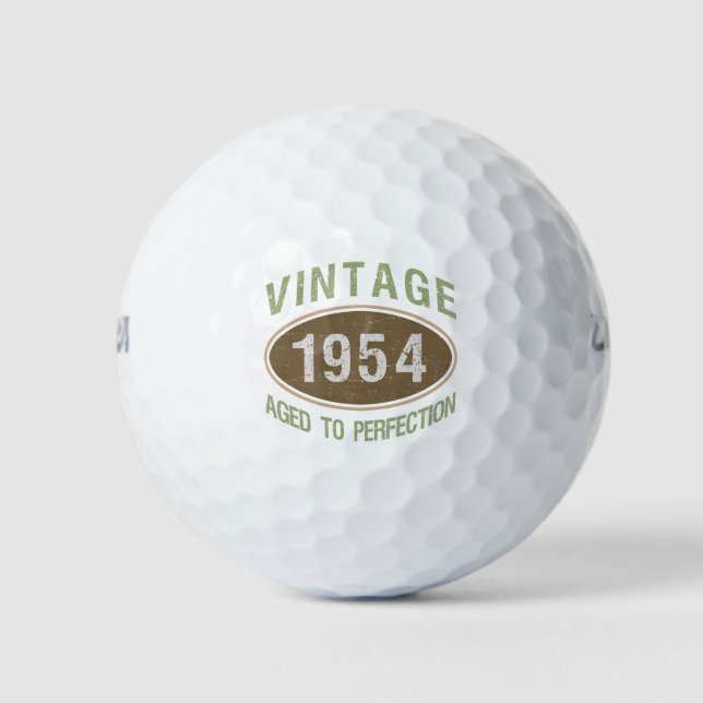 Vintage 1954 70th Birthday Golf Balls (Front)