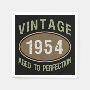 Vintage 1954 70th Birthday Napkin