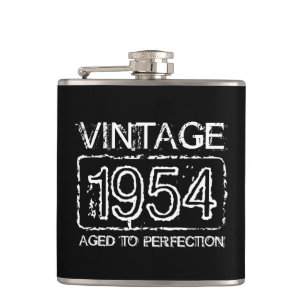 Vintage 1954 Aged to perfection drinking flask