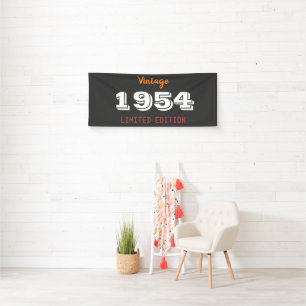 Vintage 1954 Limited Edition 72nd Birthday Gift  Banner