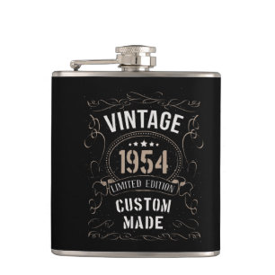 Vintage 1954 Limited Edition Custom made Hip Flask