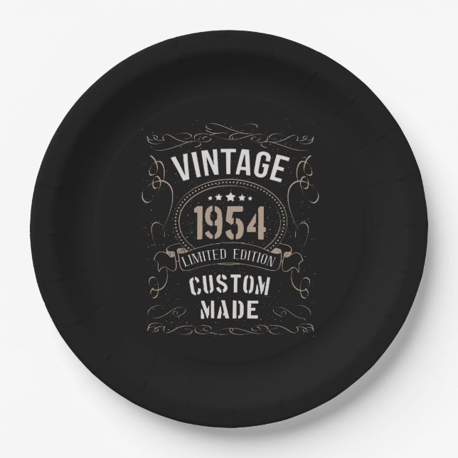 Vintage 1954 Limited Edition Custom made Paper Plate (Front)