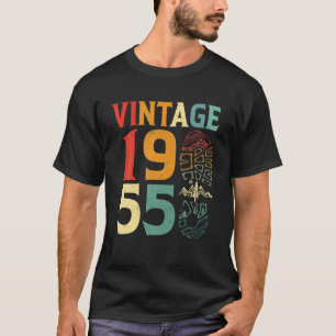 Vintage 1955 67 Year Old Birthday Camping Hiking L T-Shirt