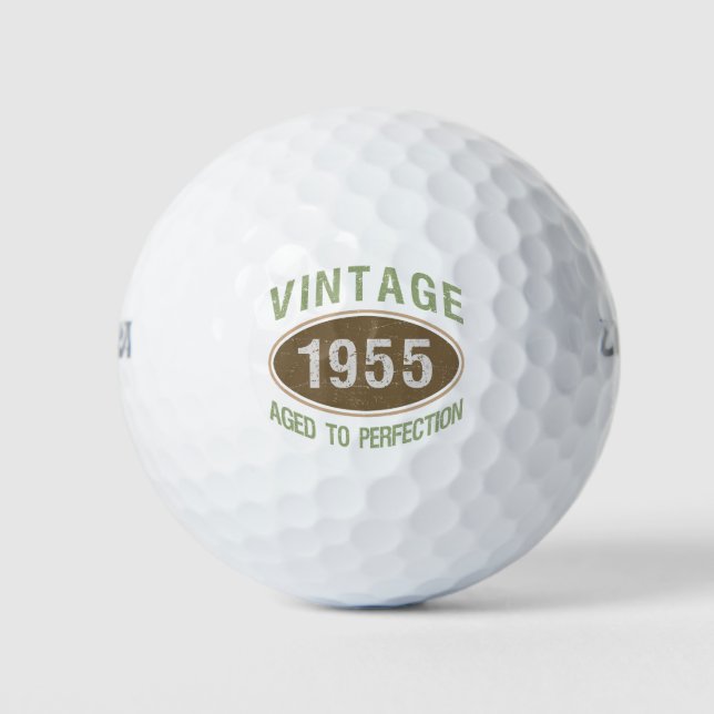 Vintage 1955 70th Birthday Golf Balls (Front)