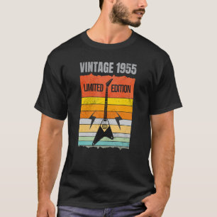 Vintage 1955 Limited Edition Guitar Musician Birth T-Shirt