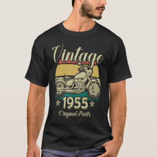 Vintage 1955 Original Parts Motorcycle Rider T-Shirt