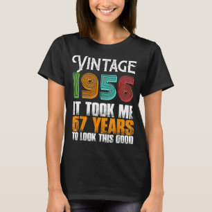 Vintage 1956 67 Years Old Birthday Retro Father's T-Shirt