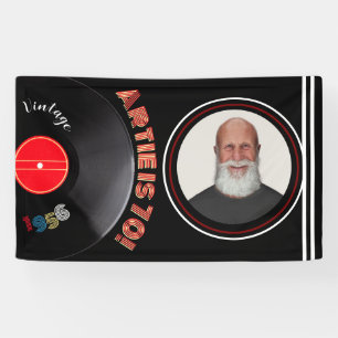 Vintage 1956 70th Birthday Retro Vinyl Photo Banner