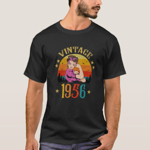 Vintage 1956 Birthday Gift For Women Funny 65 Year T-Shirt