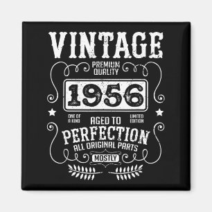 Vintage 1956 Funny Birth Year Birthday Sarcastic Magnet