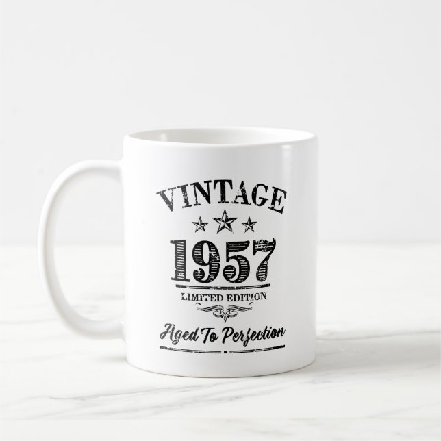 Vintage 1957 - 60th Birthday coffee mug (Left)