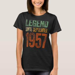Vintage 1957 Birthday September Born Legend Since T-Shirt