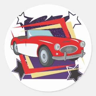 Vintage 1957 Corvette Classic Round Sticker