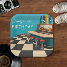 Vintage 1957 Retro Diner 70th Birthday