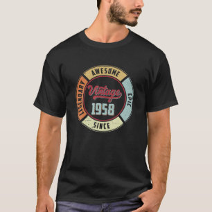 Vintage 1958 64Th Birthday Legendary Awesome Epic T-Shirt