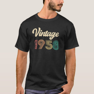 Vintage 1958 65th Birthday   Made In 1958 65 Years T-Shirt