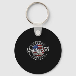 Vintage 1958 67th Birthday Gifts For Men Women 67  Key Ring
