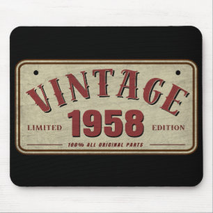 Vintage 1958 Limited Edition All Original Parts Mouse Pad