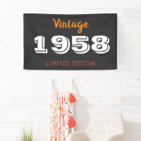 Vintage 1958 Limited Edition Banner – Retro 68th 
