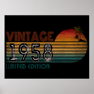 vintage 1958 limited edition  poster