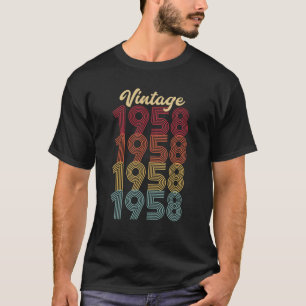 Vintage 1958 Made In 1958 64th Birthday Gift T-Shirt