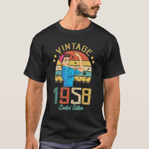 Vintage 1958 Made In 1958 64th Birthday Women 64 Y T-Shirt