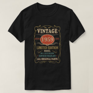 Vintage 1959 60th Birthday All Original Parts Gift T-Shirt