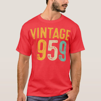 Vintage 1959 63rd Birthday Decoration Men Women 63 T-Shirt