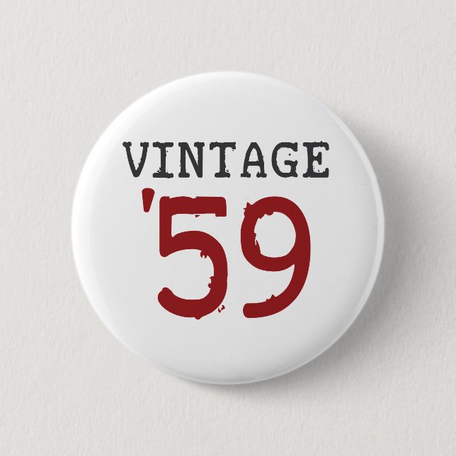 Vintage 1959 6 cm round badge (Front)