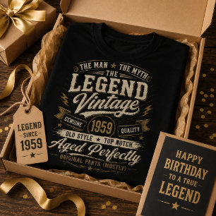 Vintage 1959 Aged Perfectly Distressed 67th Bday T-Shirt