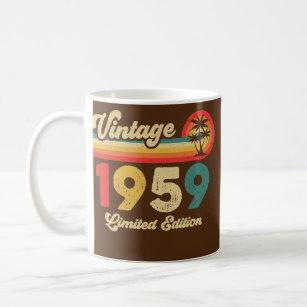 Vintage 1959 Birthday Men Women Retro Legend Coffee Mug