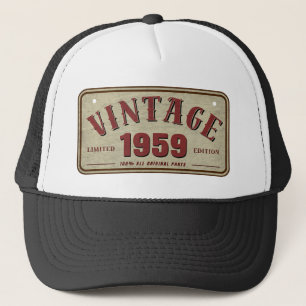 Vintage 1959 Limited Edition All Original Parts Trucker Hat