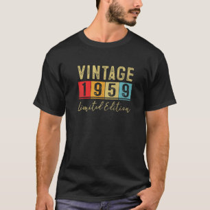 Vintage 1959 Made In 1959 64th Birthday T-Shirt