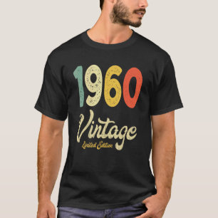 Vintage 1960 62nd Birthday Gift Retro 62 Years Ol T-Shirt