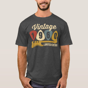 Vintage 1960 Birthday Retro Guitar 62nd Birthday P T-Shirt