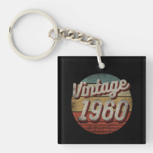VINTAGE 1960 MEN WOMEN BIRTHDAY GIFT KEY RING