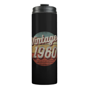 VINTAGE 1960 MEN WOMEN BIRTHDAY GIFT THERMAL TUMBLER