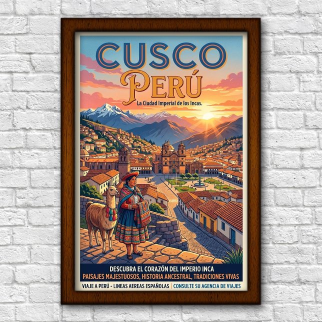 Vintage 1960s Cusco, Peru Travel Poster (Creator Uploaded)