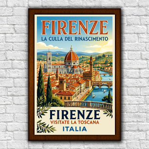 Vintage 1960s Florence, Italy Travel Poster
